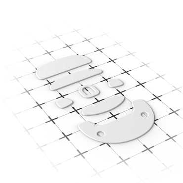 OP1 Maus Skates, 99.5% PTFE, Wei&szlig;