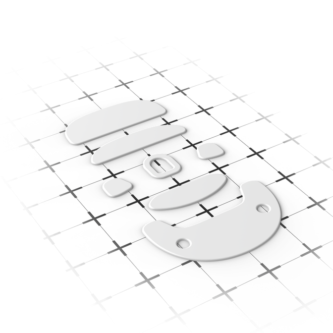 OP1 Maus Skates, 99.5% PTFE, Wei&szlig; image number 0