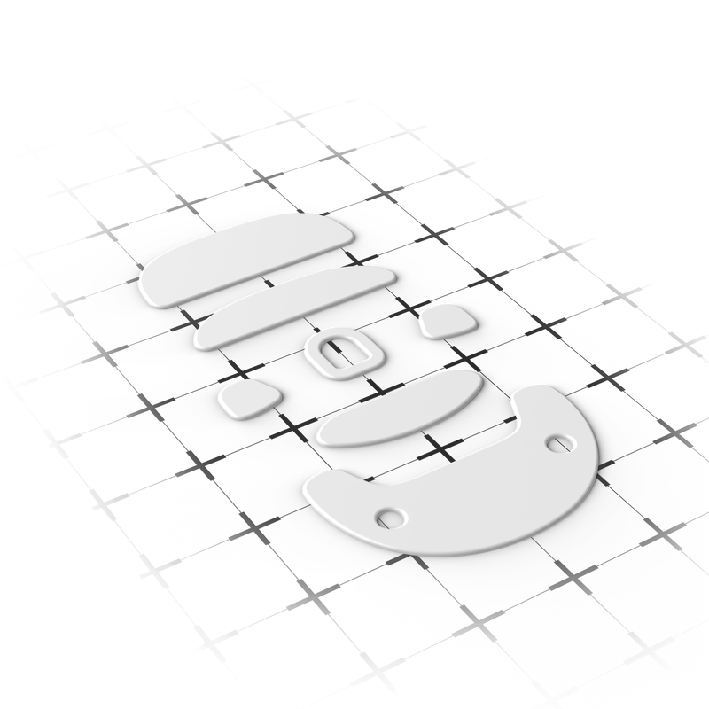 OP1 Maus Skates, 99.5% PTFE, Weiß