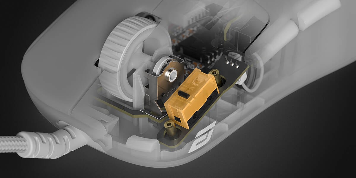 Endgame Gear Gaming-Maus mit Kailh GX-Schaltern im Inneren der OP1 RGB