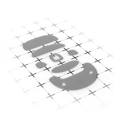 OP1 Maus Skates, 100% PTFE, Milchig-Wei&szlig;