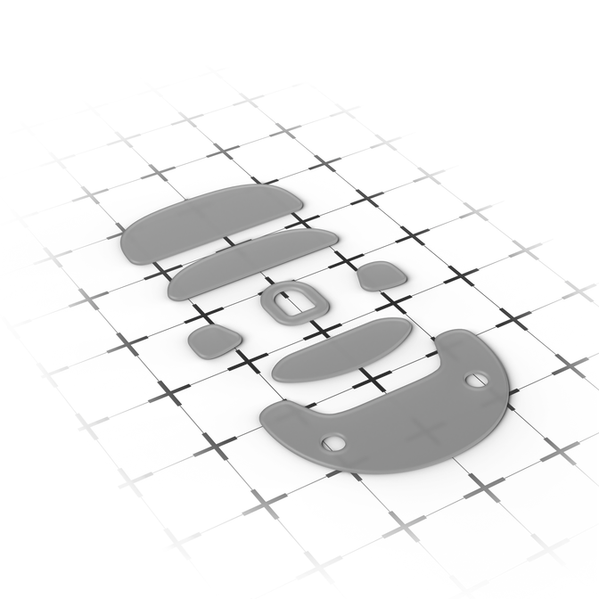 OP1 Maus Skates, 100% PTFE, Milchig-Wei&szlig; image number 0