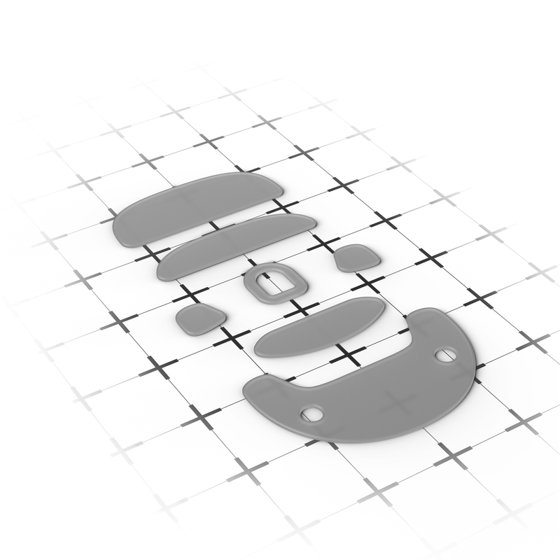 OP1 Maus Skates, 100% PTFE, Milchig-Weiß