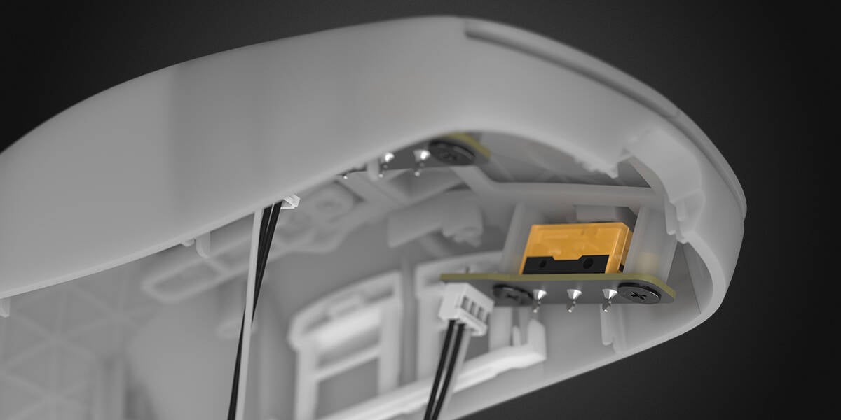 Gaming-Maus mit austauschbaren Schaltern